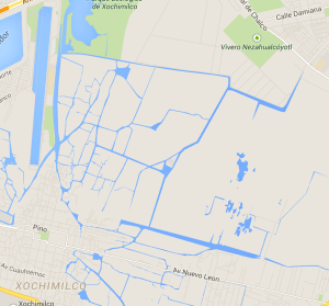 "Lake" Xochimilco. Basically a network of canals surrounded by farms.